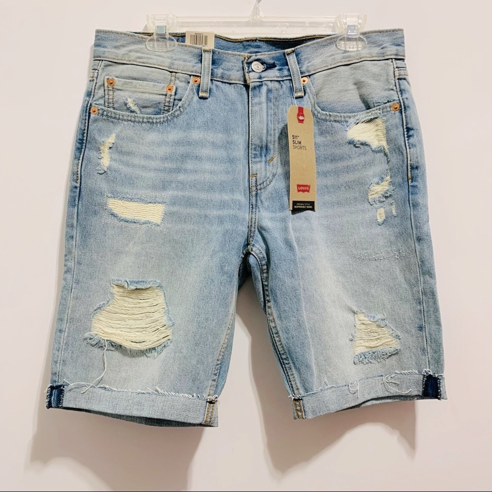 🆕 Levi's 511 Slim Cut Off 10 in. Jean Shorts - Picture 6 of 14